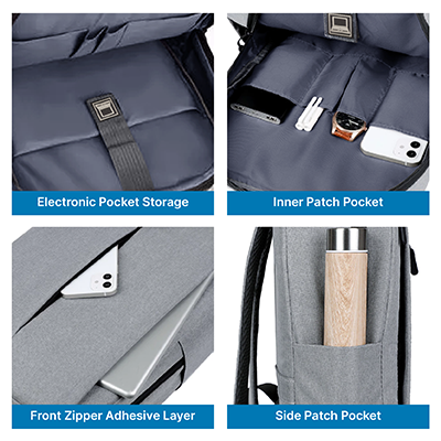 15.6" WAYU Laptop Backpack with External USB Port 06